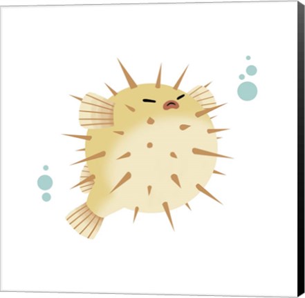 Framed Sea Creatures - Pufferfish Print