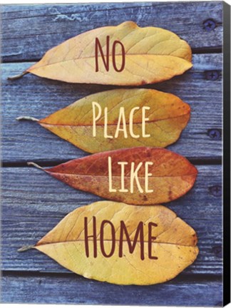 Framed No Place Like Home Leaves Print