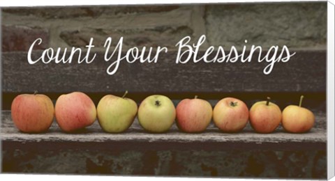 Framed Count Your Blessings Apples Print