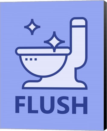 Framed Boy&#39;s Bathroom Task-Flush Print