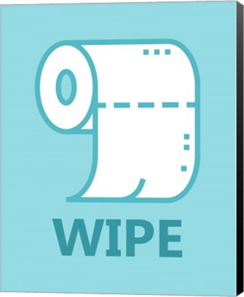 Framed Boy&#39;s Bathroom Task-Wipe Print