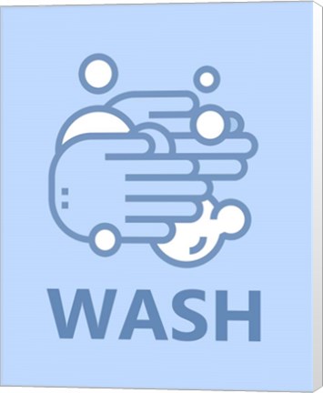 Framed Boy&#39;s Bathroom Task-Wash Print