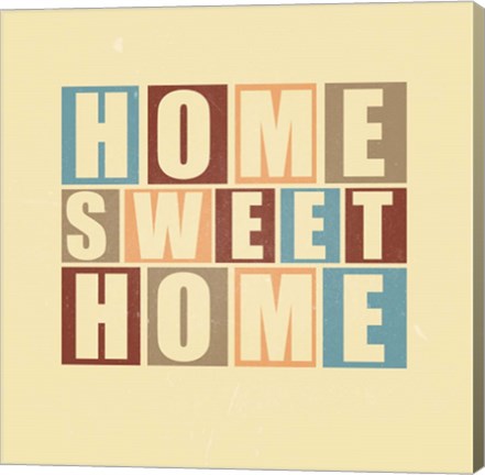 Framed Home Sweet Home-Retro Print