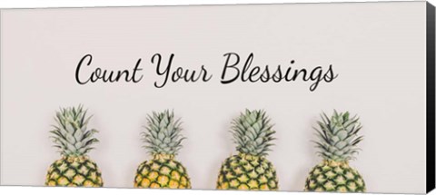 Framed Count Your Blessings Pineapples Print