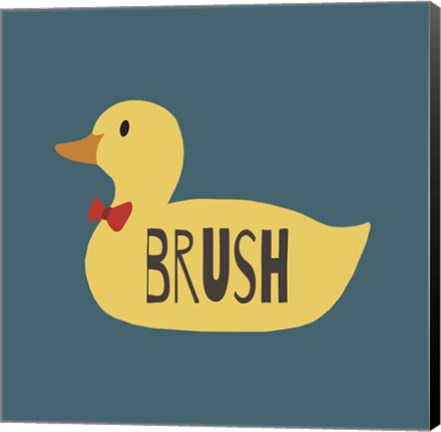 Framed Duck Family Boy Brush Print