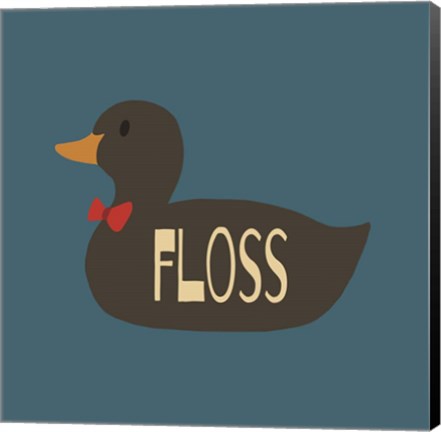 Framed Duck Family Boy Floss Print