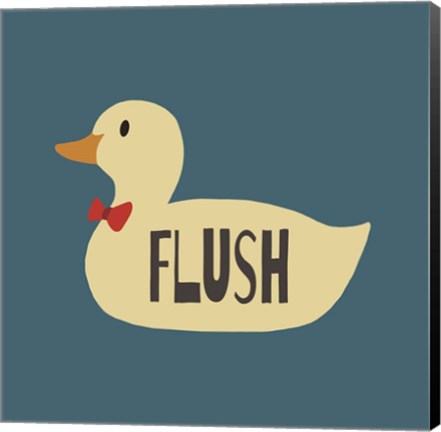 Framed Duck Family Boy Flush Print