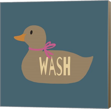 Framed Duck Family Girl Wash Print