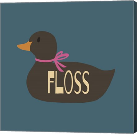 Framed Duck Family Girl Floss Print