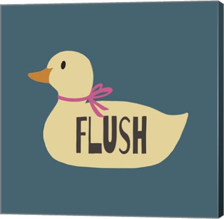 Framed Duck Family Girl Flush Print