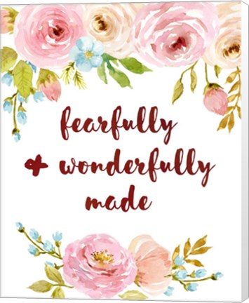 Framed Fearfully &amp; Wonderfully Made Print