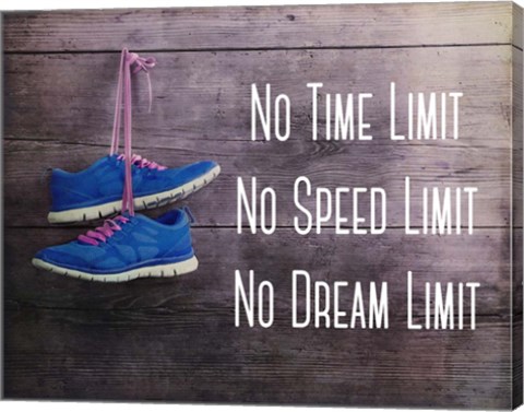 Framed No Time Limit No Speed Limit No Dream Limit Blue Shoes Print