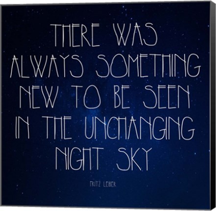 Framed Night Sky - Fritz Leiber Quote Print