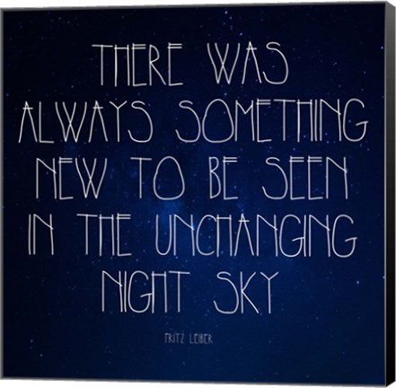 Framed Night Sky - Fritz Leiber Quote Print