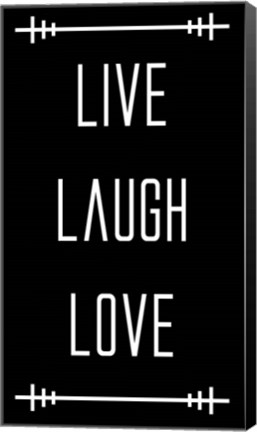 Framed Live Laugh Love - Black Print