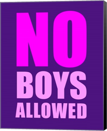 Framed No Boys Allowed - Purple Print