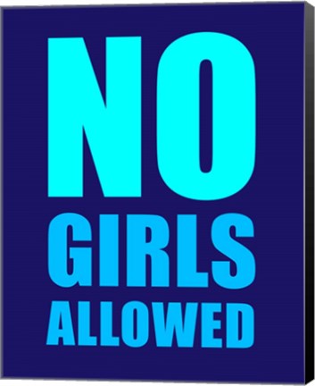 Framed No Girls Allowed - Navy Print