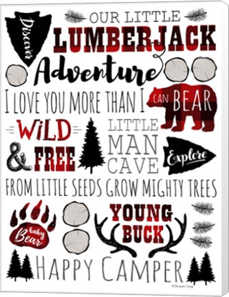 Framed Lumberjack Adventure Print