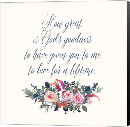 Framed How Great is God&#39;s Goodness Print