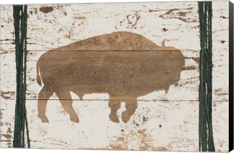 Framed Buffalo in Reverse Print