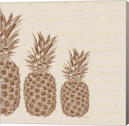 Framed Pineapples - Left Three Print