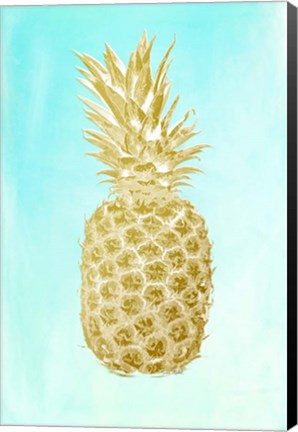 Framed Pineapple Gold Print