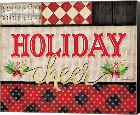 Framed Holiday Cheer Plaid Print