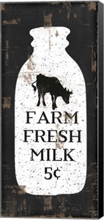 Framed Farmhouse Milk Bottle Print