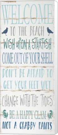 Framed Welcome to the Beach Print