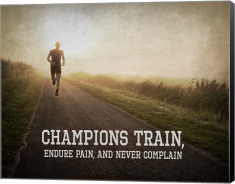 Framed Champions Train Man Color Print