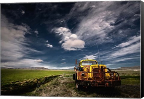 Framed Yellow Truck Print