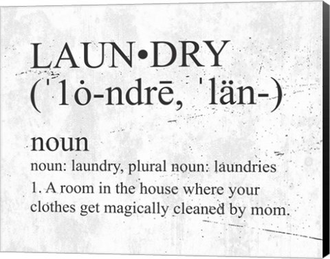 Framed Laundry Definition Print