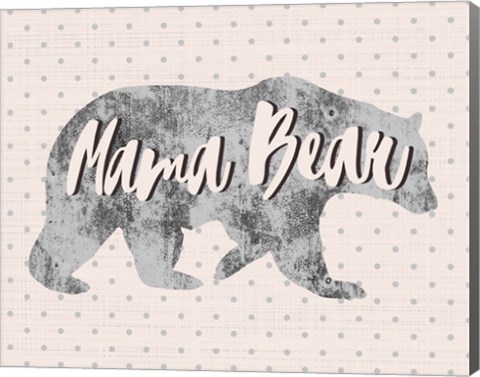 Framed Mama Bear Silhouette Print
