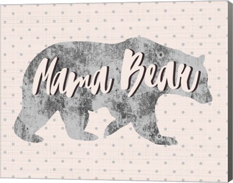 Framed Mama Bear Silhouette Print