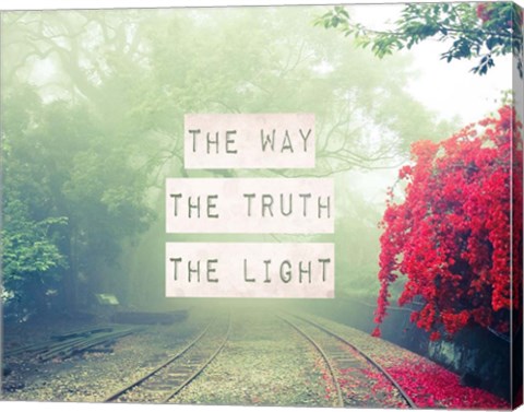 Framed Way The Truth The Light Railroad Tracks Print