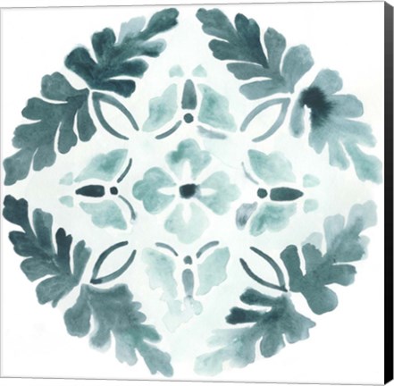 Framed Aqua Medallions III Print