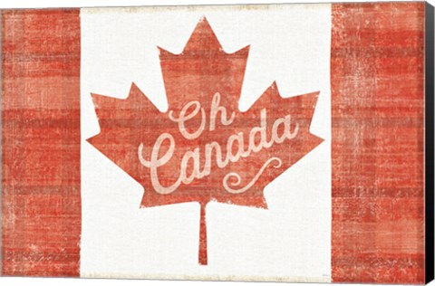 Framed Oh Canada Flag Print