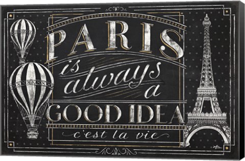 Framed Vive Paris I Print