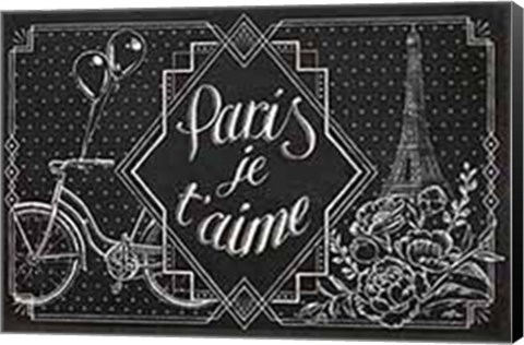 Framed Vive Paris III Print