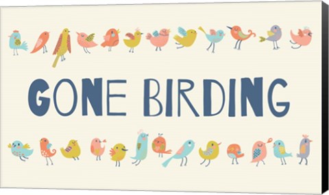 Framed Gone Birding - Colorful Birds Print
