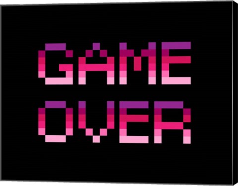 Framed Game Over  - Purple Print