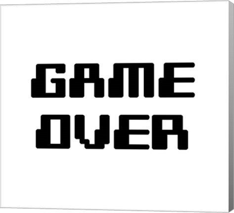 Framed Game Over  - White Print