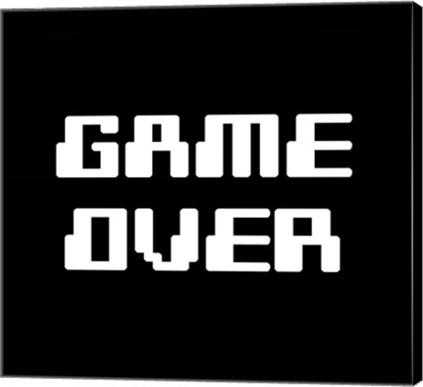 Framed Game Over  - Black Print