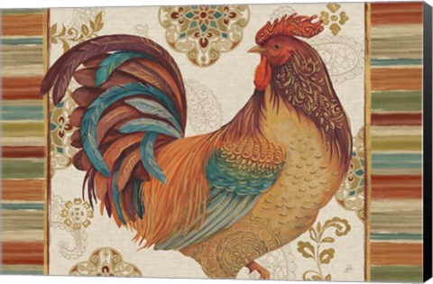 Framed Rooster Rainbow IVA Print