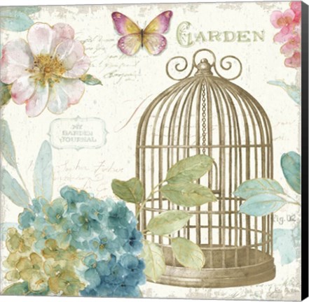 Framed Rainbow Seeds Floral Birdcage III v2 Print