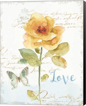 Framed Rainbow Seeds Floral VIII Love Print