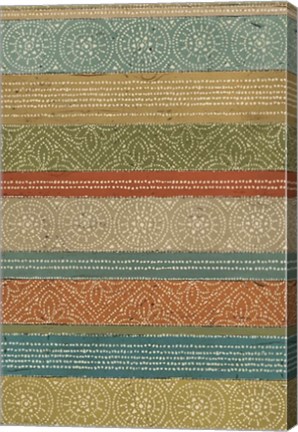 Framed Batik Stripes II Print