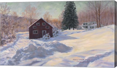 Framed From My Studio In Winter Print