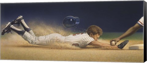 Framed Baseball Player Print