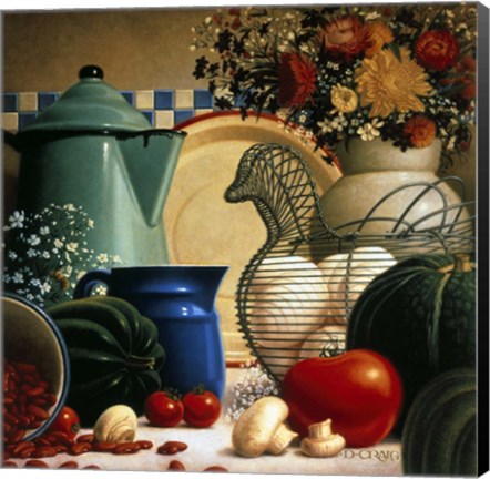 Framed Country Vegetables Print